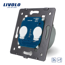 Livolo EU Standard Touch Remote Light Switch Without Glass Panel 2 Gangs 2 Way LED Indicator VL-C702SR